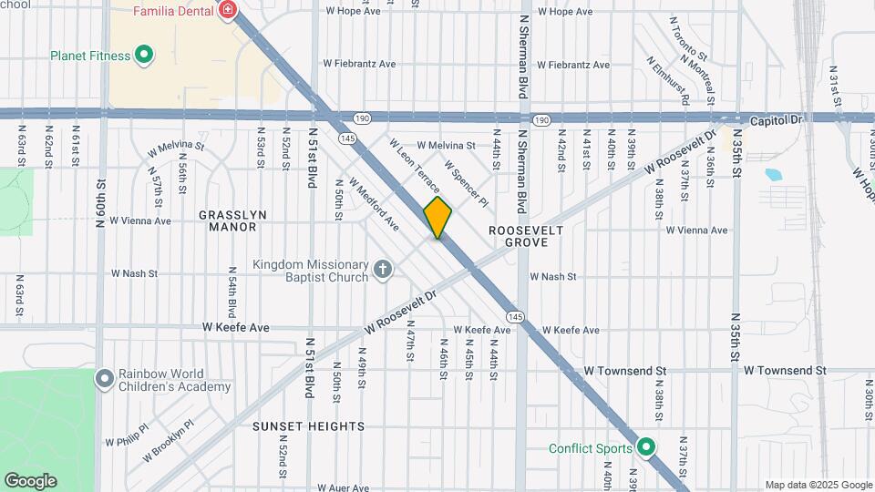 4555 W Fond du Lac Ave Map and Location Details