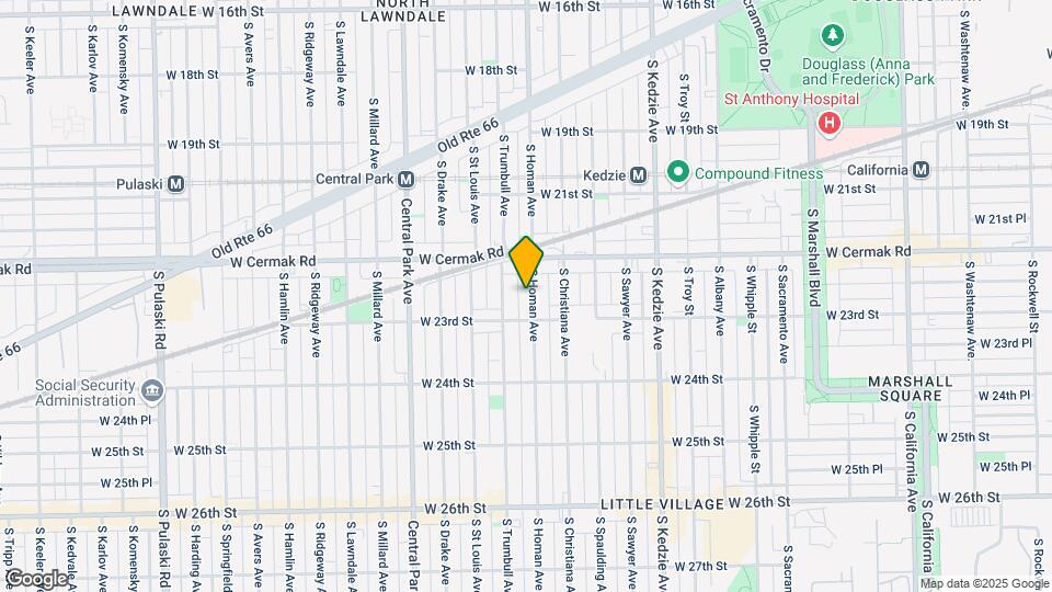 2238 S Homan Ave Map and Location Details