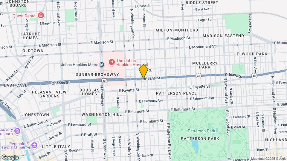 2033 Orleans St Map and Location Details