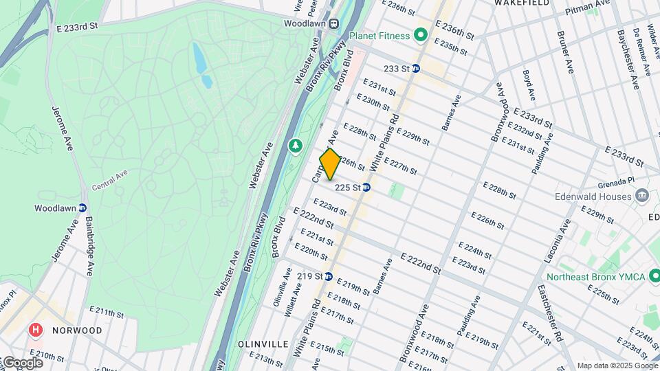 645 E 224th St Map and Location Details