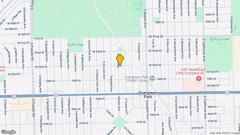 9305 S Homan Ave Map and Location Details