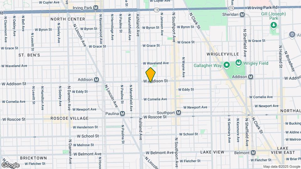 1525 W Addison St Map and Location Details