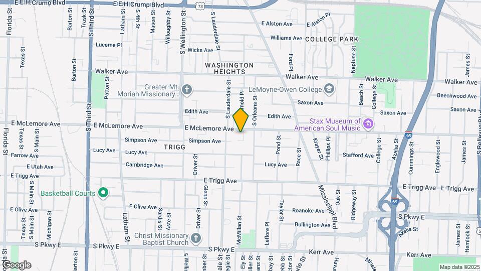 605 E McLemore Ave Map and Location Details
