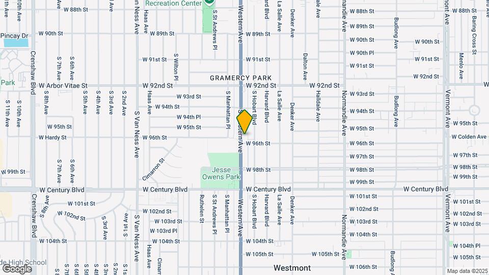 9520 S Western Ave Map and Location Details