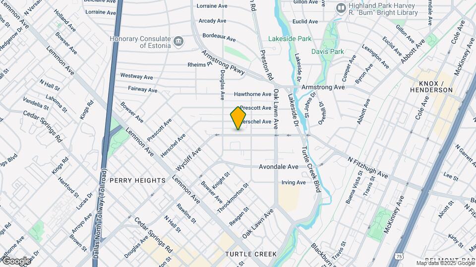 4151 Wycliff Ave Map and Location Details