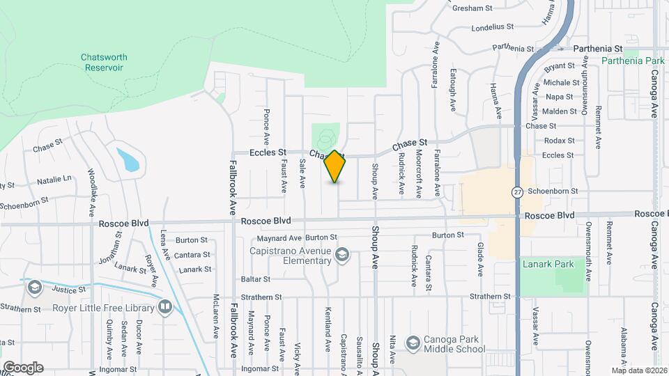 8353 Capistrano Ave, Unit Private Studio Map and Location Details