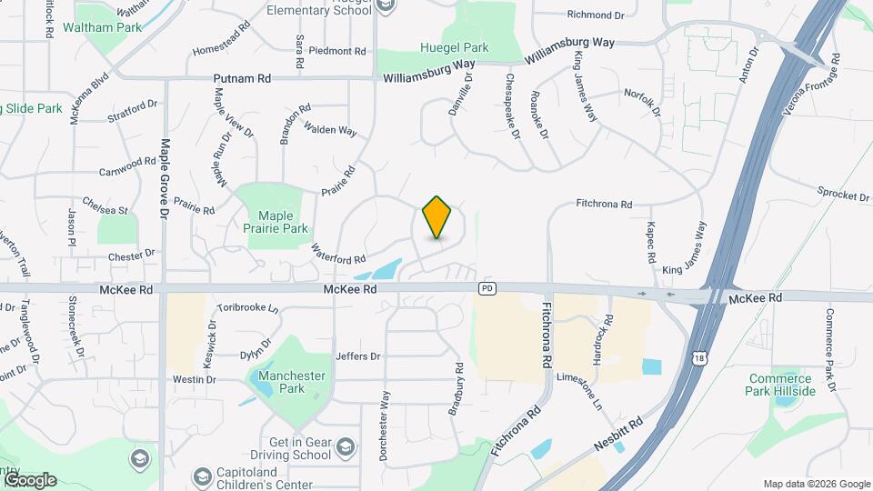 3101 Dorchester Way Mapa y Detalles de la Ubicación