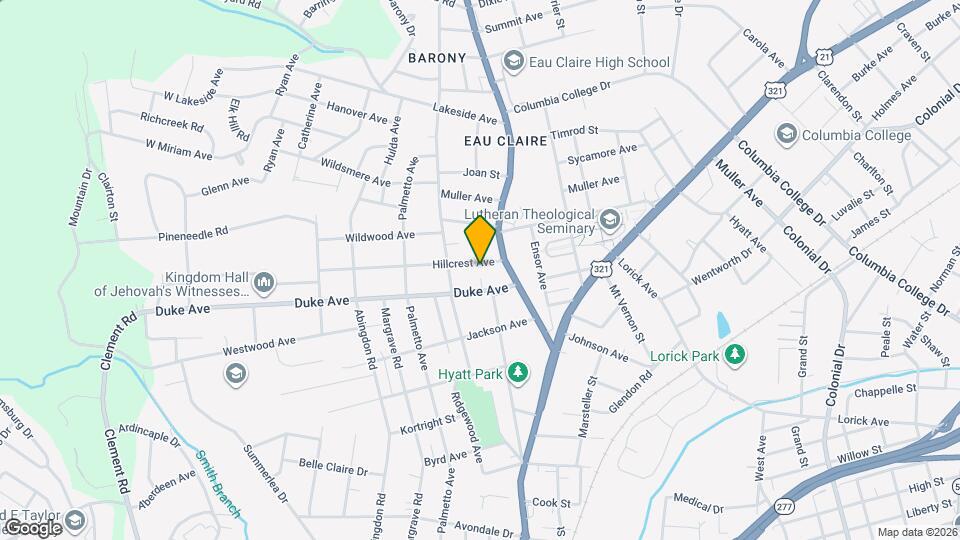 716 Hillcrest Ave Map and Location Details