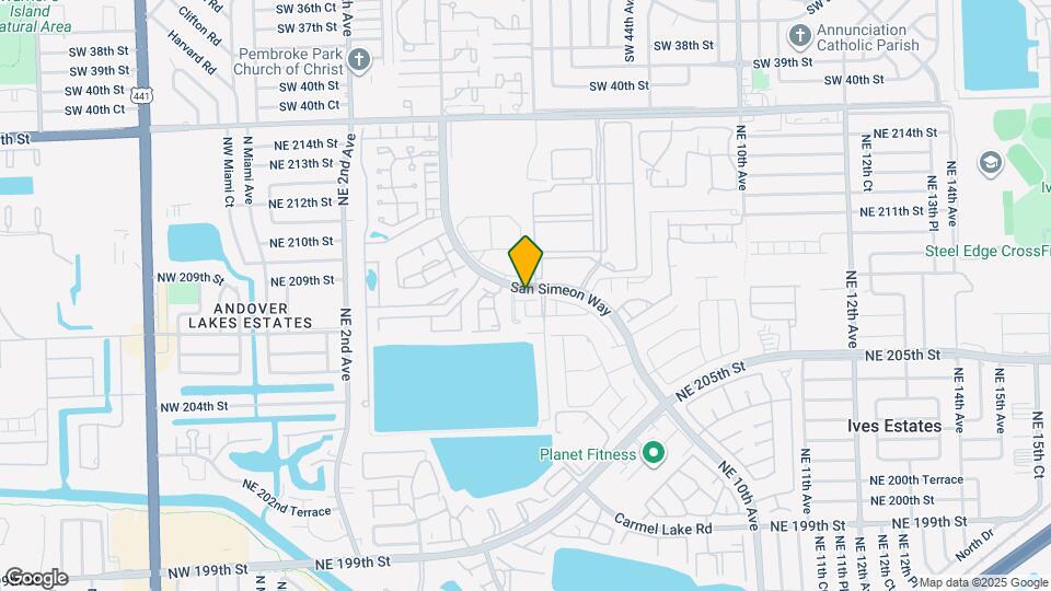 527 NE 208th Terrace Map and Location Details