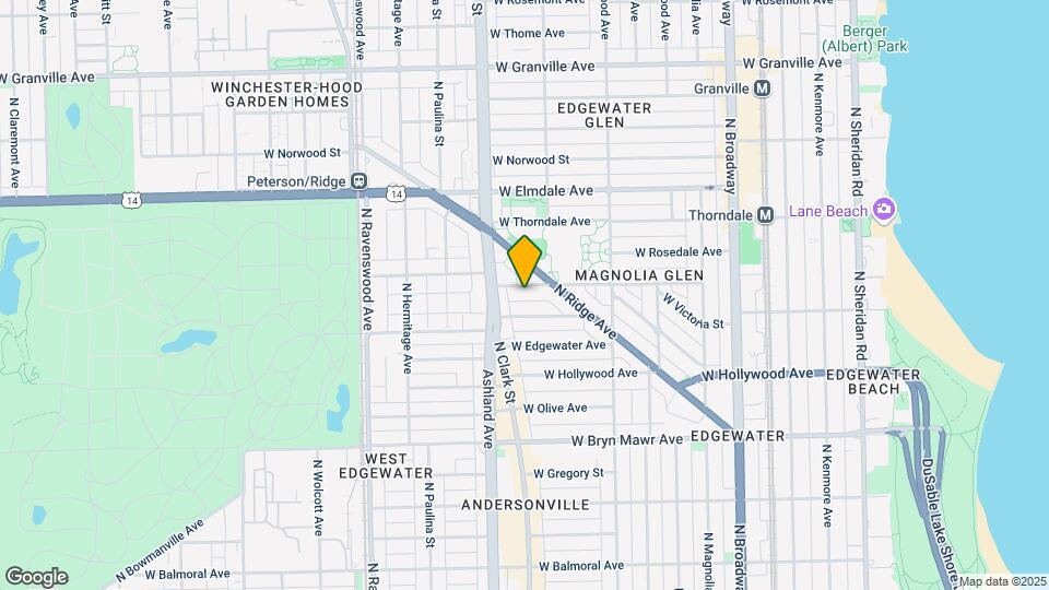 1525 W Ardmore Ave Map and Location Details