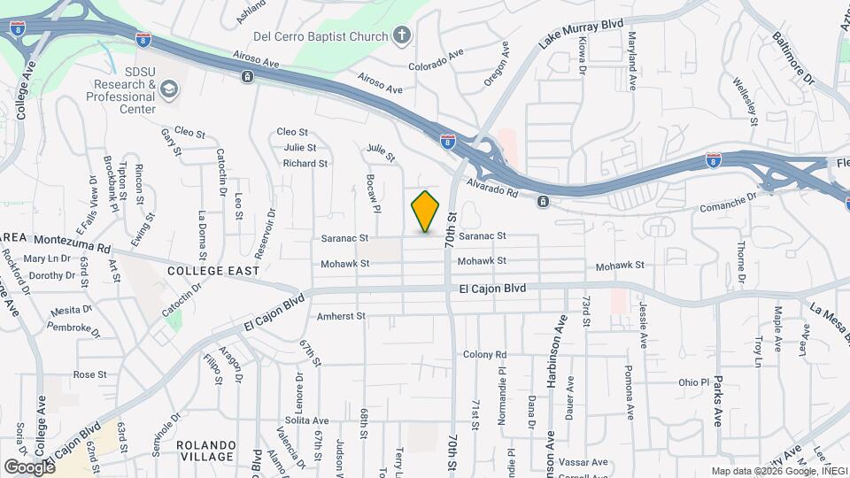 6953 Saranac St Map and Location Details