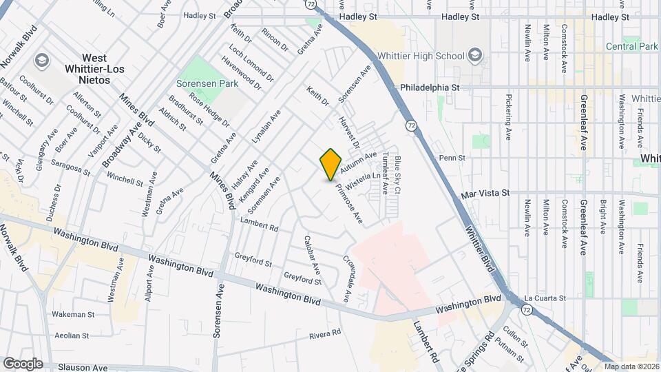 12310 Primrose Ave Mapa y Detalles de la Ubicación