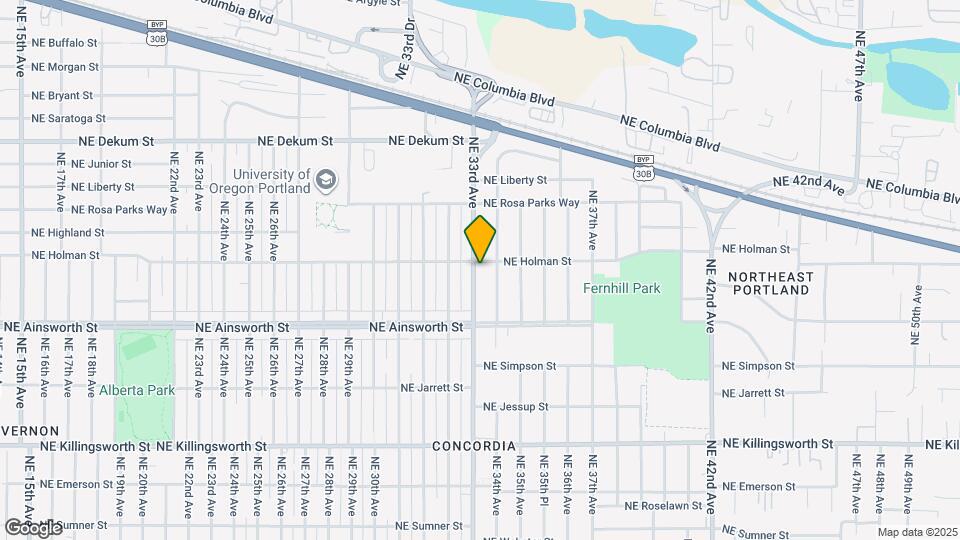 3306 Northeast Holman Street Map and Location Details