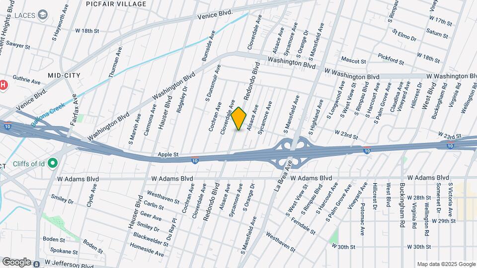 2326 S Redondo Blvd Mapa y Detalles de la Ubicación