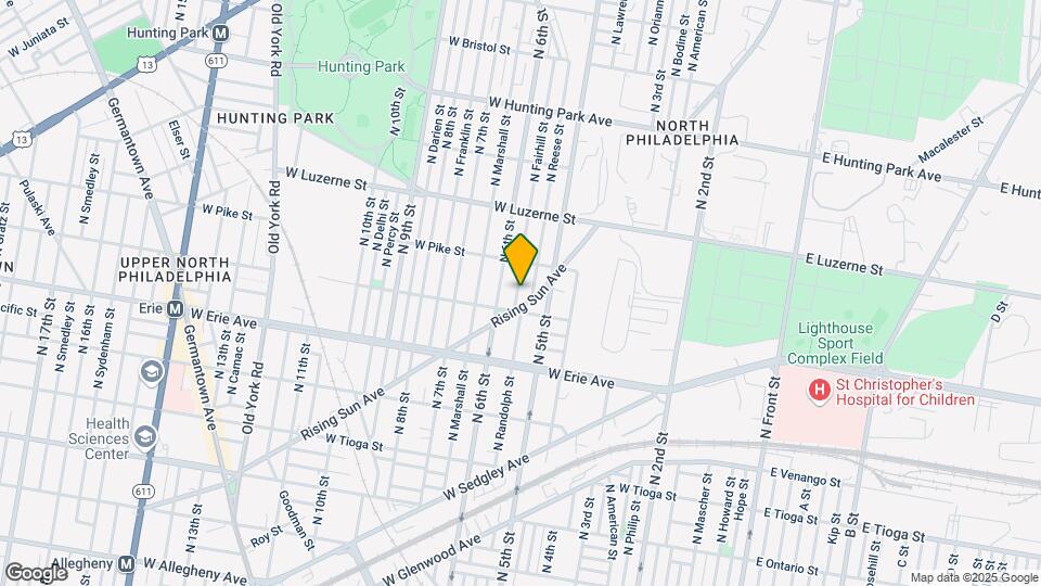 3827 N Fairhill St Mapa y Detalles de la Ubicación