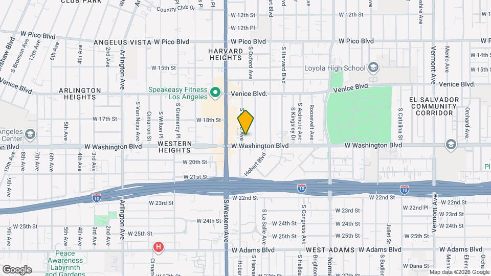 1822 S Oxford Ave Map and Location Details