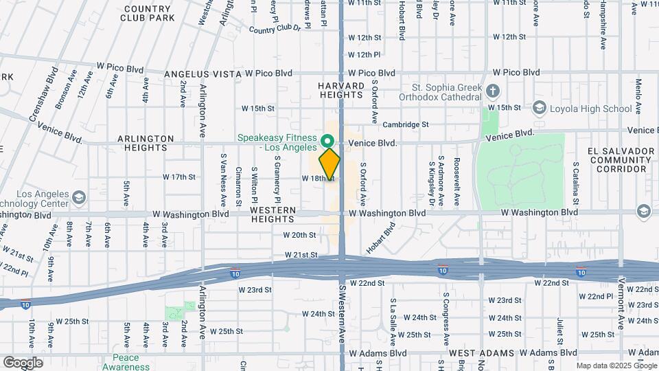 1810 S Manhattan Pl Map and Location Details