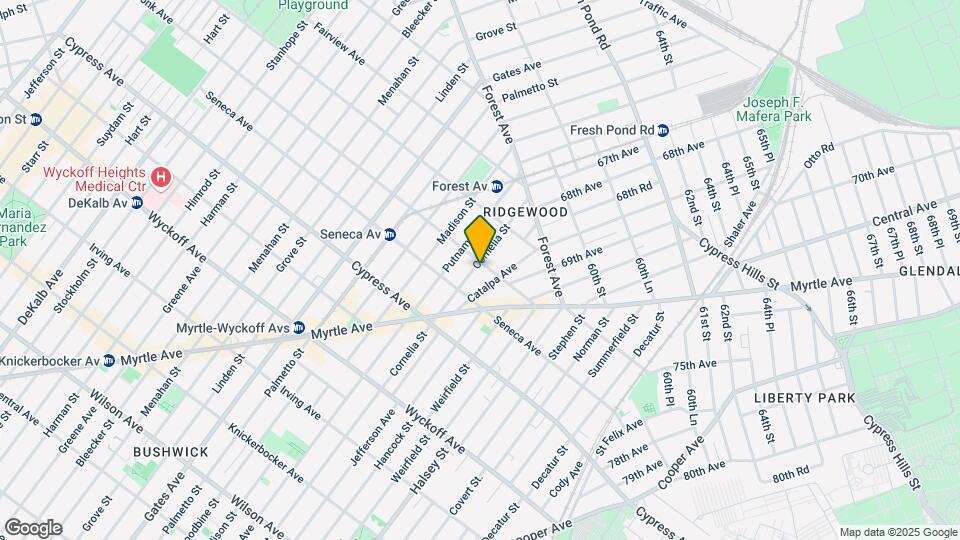 1830 Cornelia St Map and Location Details