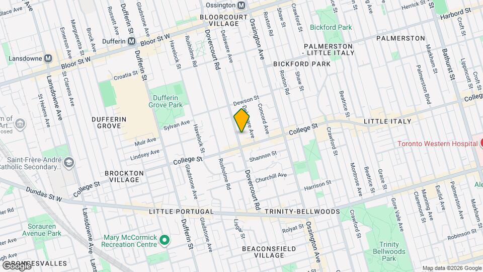 455 Dovercourt Rd Map and Location Details