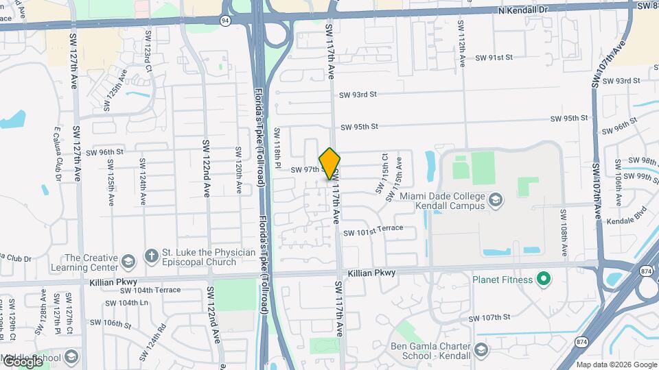 9851 SW 117th Ct Mapa y Detalles de la Ubicación