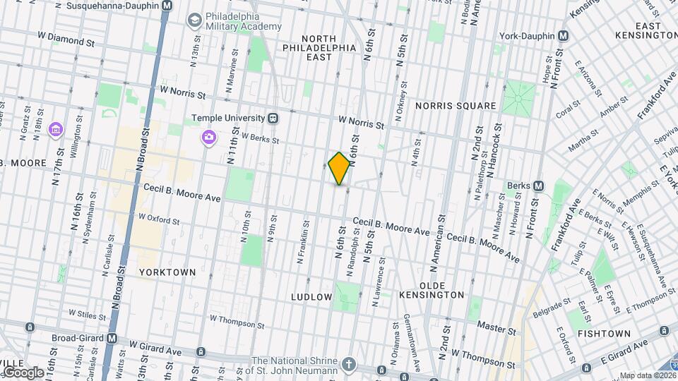 1753 N Marshall St Map and Location Details