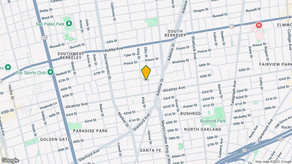 3208 Ellis St, Unit B Map and Location Details