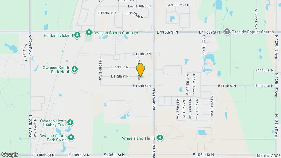 11215 N 112th East Ave Map and Location Details