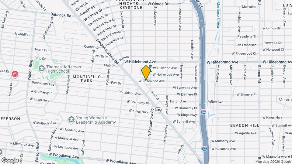1614 W Rosewood Ave Map and Location Details