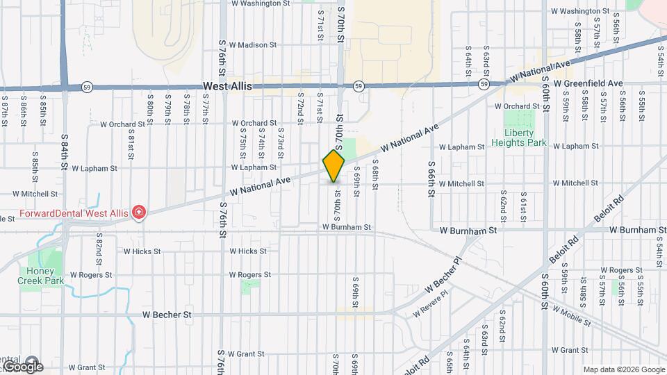 1703 S 70th St Map and Location Details