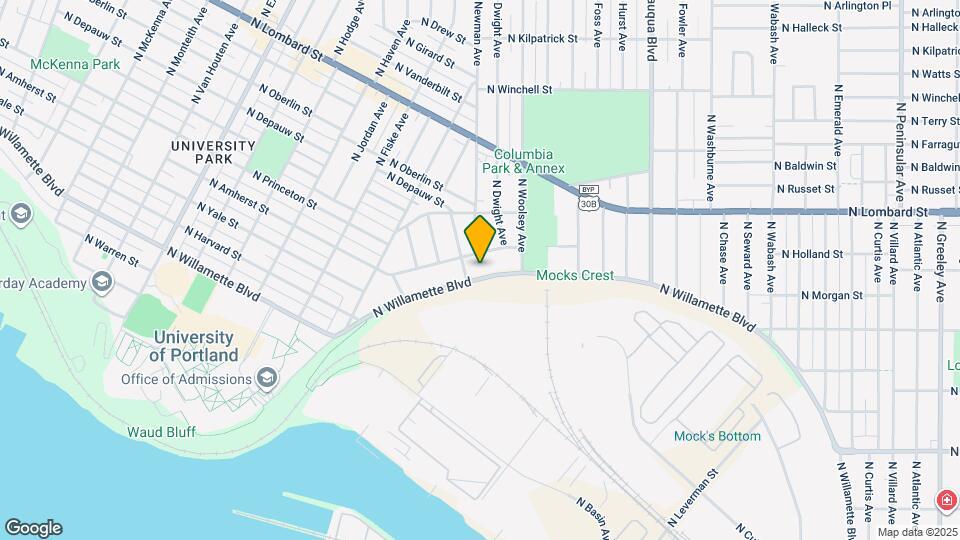 4617 N Willamette Blvd Map and Location Details