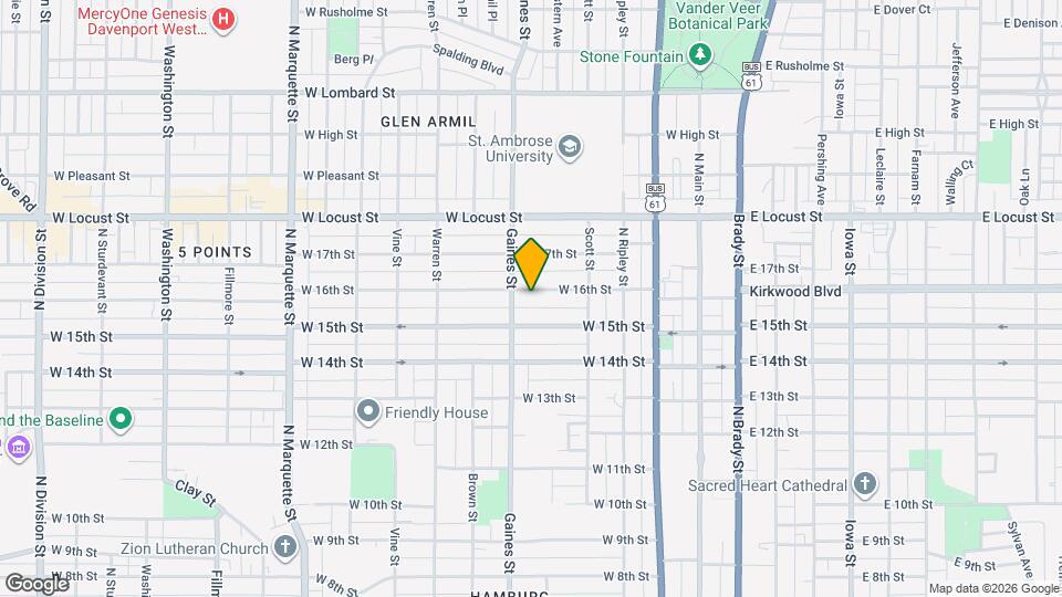 619 W 16th St Mapa y Detalles de la Ubicación