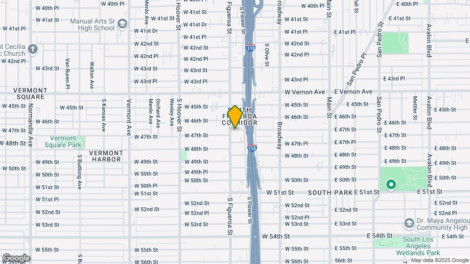 4700 S Figueroa St Map and Location Details