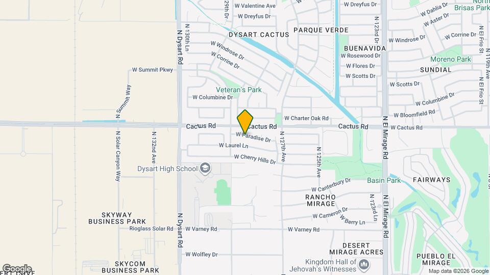 12833 W Paradise Dr Mapa y Detalles de la Ubicación