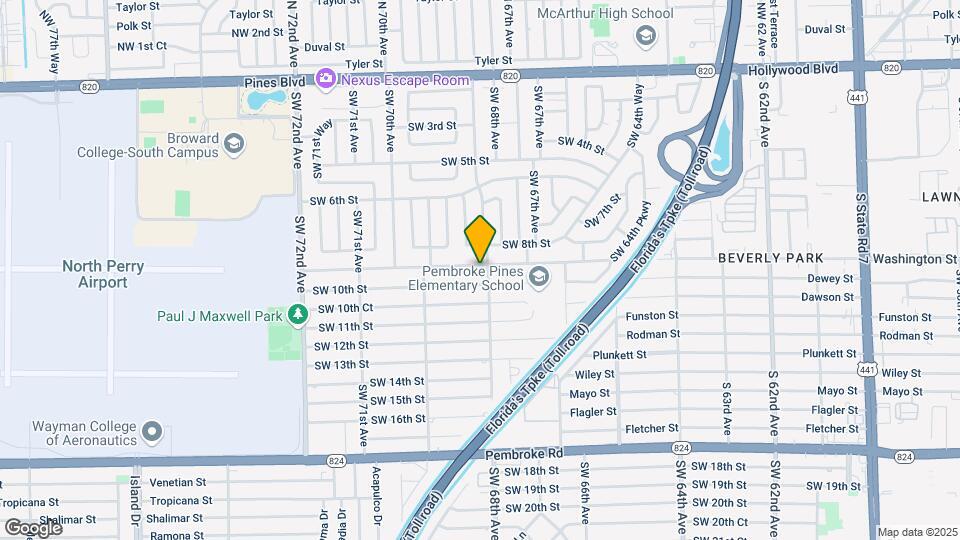 6804 SW 9th St Map and Location Details