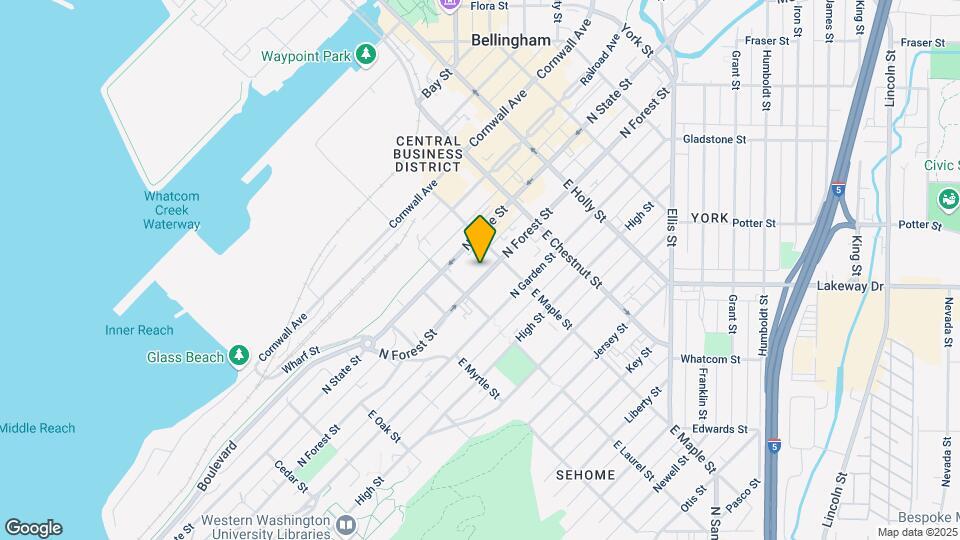 1017 N Forest St-Unit -1017 1/2 Map and Location Details