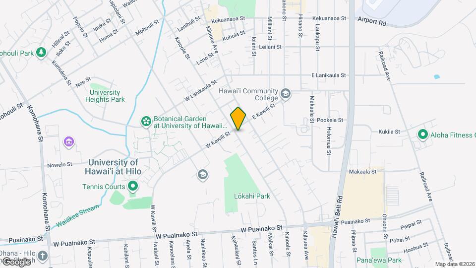 1521 Kinoole St Map and Location Details