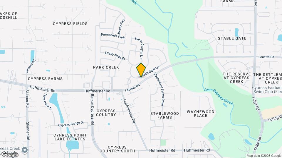 16219 Peach Bluff Ln Map and Location Details