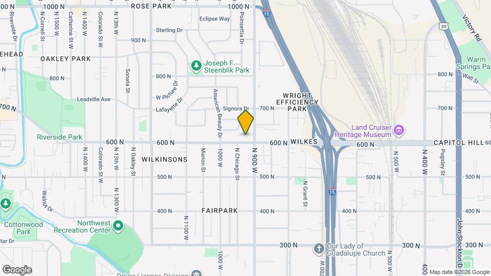 920 W 600 N, Unit Basement Unit Map and Location Details