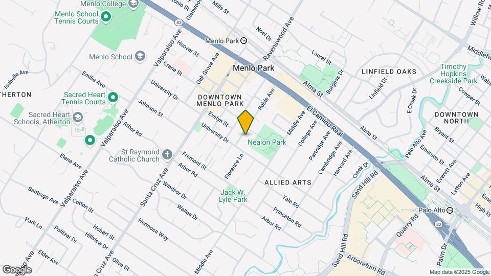 849 Roble Ave Mapa y Detalles de la Ubicación