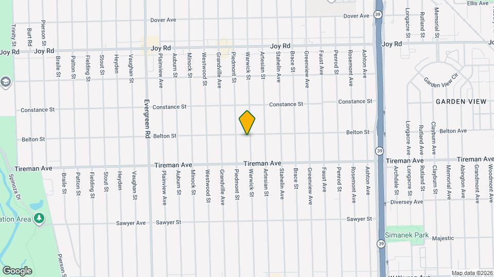8111 Warwick St Map and Location Details
