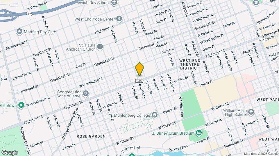 2321 Tilghman St Map and Location Details