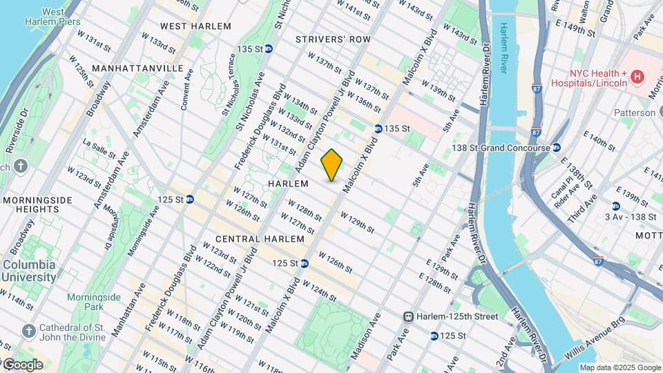 109 W 130th St Map and Location Details