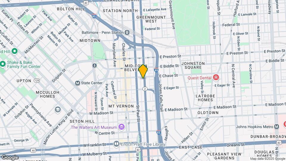 1034 N Calvert St Map and Location Details