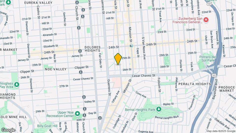 1466-1474 Valencia St Map and Location Details