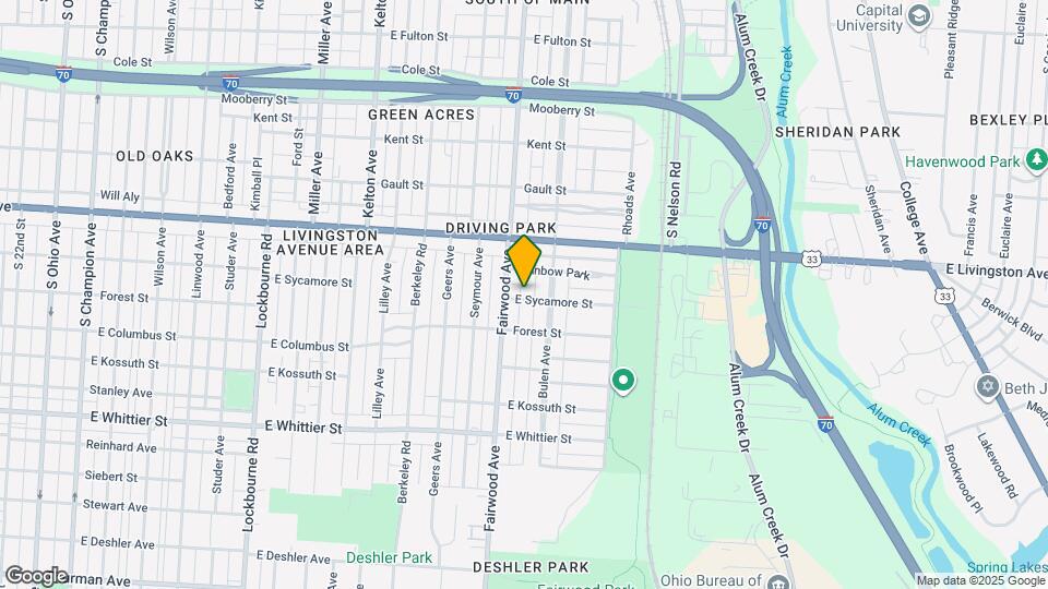 1656 E Sycamore St Map and Location Details