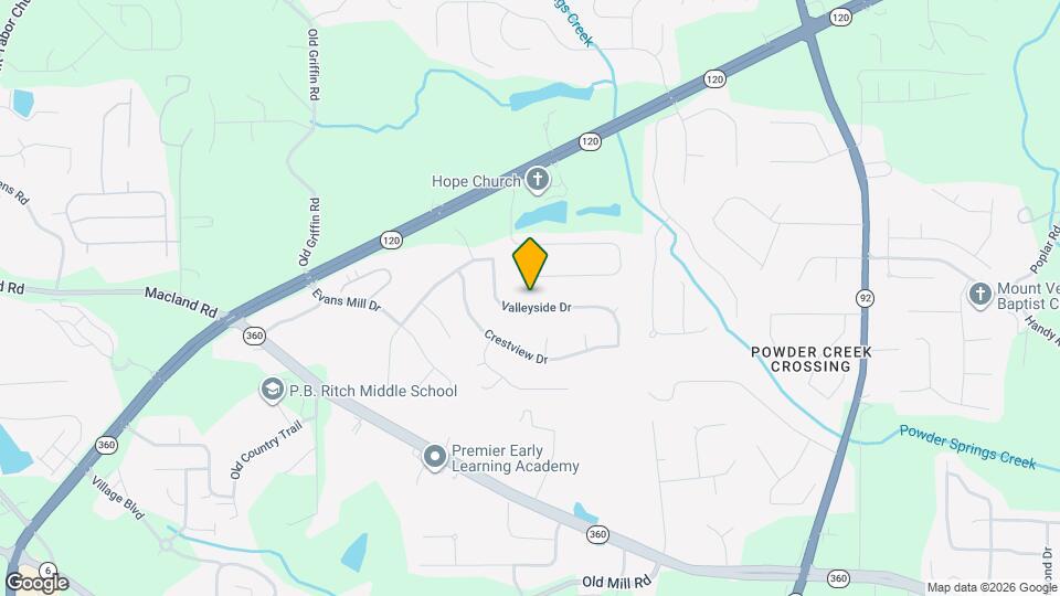 463 Valleyside Dr Map and Location Details