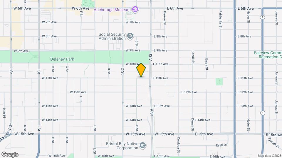 134 W 11th Ave, Unit #B Map and Location Details