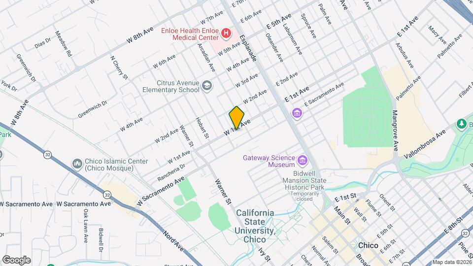 337 W 1st Ave Map and Location Details