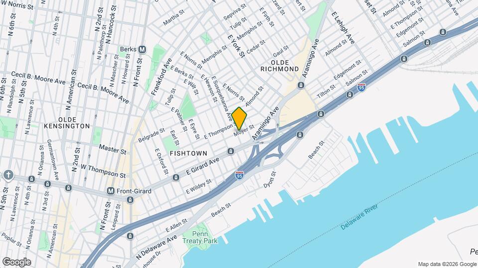 1229 E Susquehanna Ave Map and Location Details