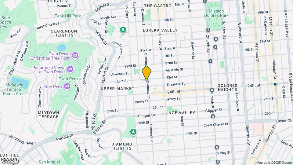609 Diamond St Map and Location Details